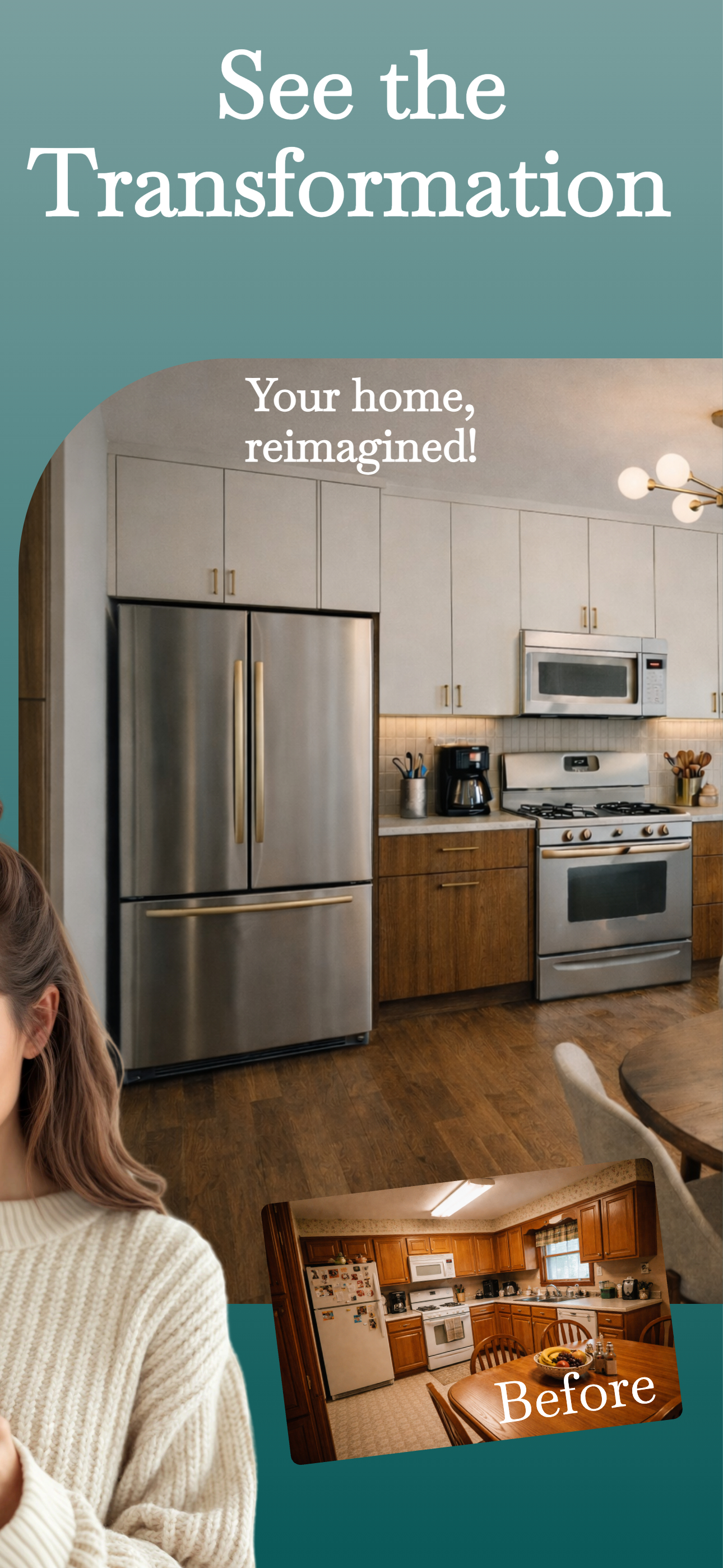 Kitchen transformation - before and after